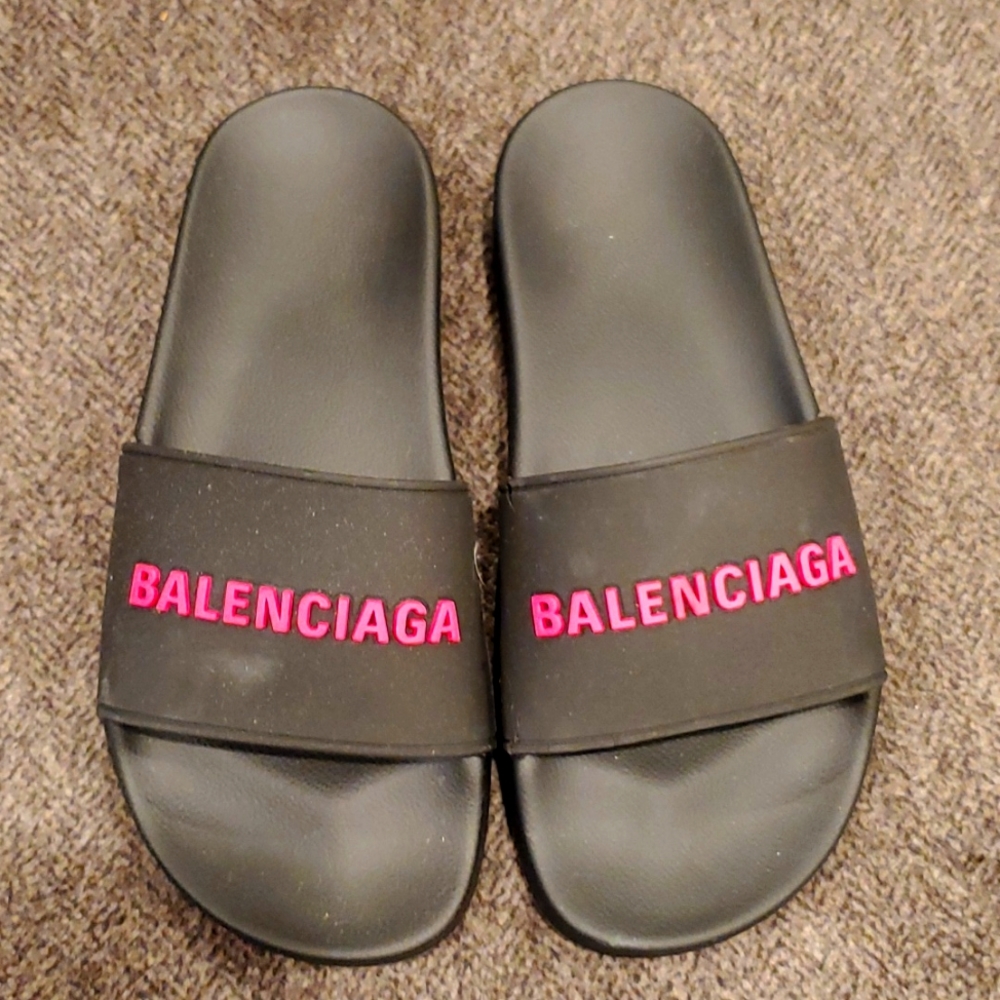 Authentic. New Balenciaga slides, no box or bag. Never worn.